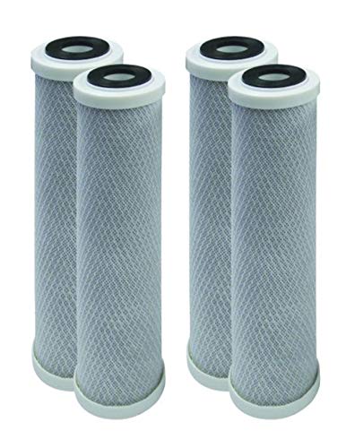 4-Pack Replacement GE GXWH04F Activated Carbon Block Filter - Universal 10 inch Filter for GE HOUSEHOLD PRE-FILTRATION SYSTEM