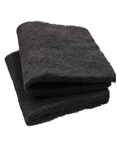 CFS – Pack of 2, Premium Cut-to-Fit Universal Activated Carbon Pad for Air Filter – Carbon Filter Media Pad Aquarium Filter Media Pond Canister – Removed odor and VOC's – 18” x 10”, Black