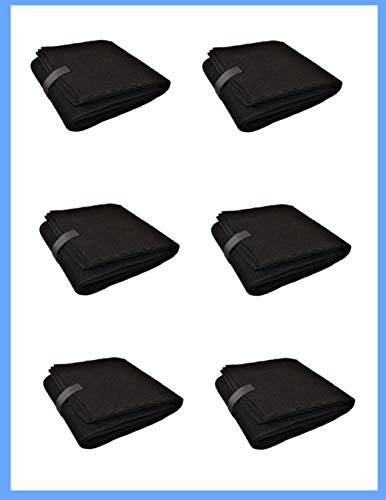 CFS – Pack of 6, Premium Cut-to-Fit Universal Activated Carbon Pad for Air Filter – Fresh and Filtered Air for Indoor, Home Filtration – Removed odor & VOC's - Charcoal Air Filter – 16” x 48” – Black