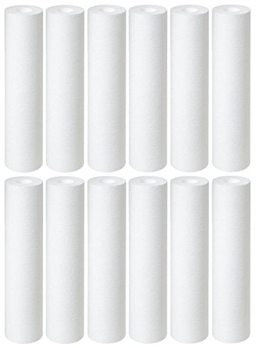 1 Micron 10" inch x 2.5" inch Sediment Filter 12 pack by CFS