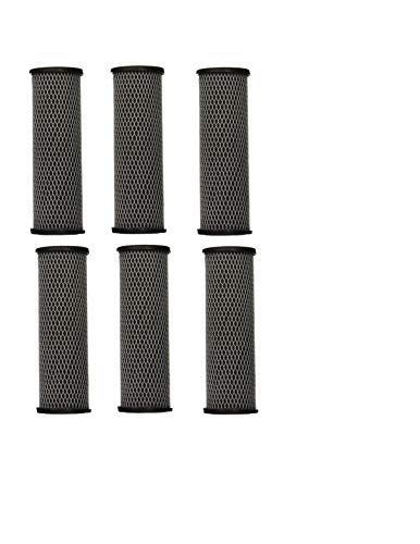 (Package Of 6) C-1 Compatible Carbon Water Filters (9.75" x 2.5")