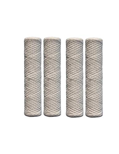 Compatible with EPW2S String Wound Whole Home Replacement Water Filter-Universal Fits Most Major Brand Systems (4 Pack), White