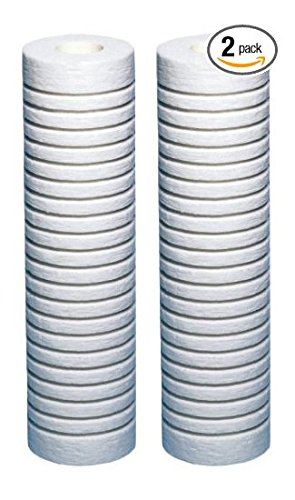 CFS – 2 Pack Universal Water Filters Cartridge Compatible with-AP124-2PK – Remove Bad Taste and Odor – Whole House Replacement Sediment Cartridge 10” Water Filtration System, 50-Micron, White