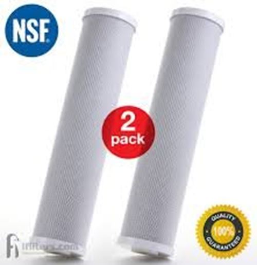 CFS – 2 Pack Activated Carbon Sediment Water Filters Cartridge Compatible with Premium Countertop Ecosoft – Remove Bad Taste & Odor – Replacement Cartridge 2.5" x 10" Water Filtration System, 5-Micron