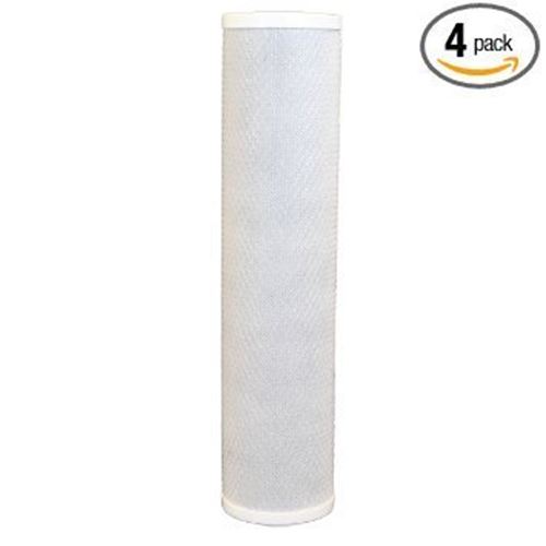CFS 4-PACK Of 5 Micron Carbon Block CTO Coconut Shell Water Filter Cartridge 10"