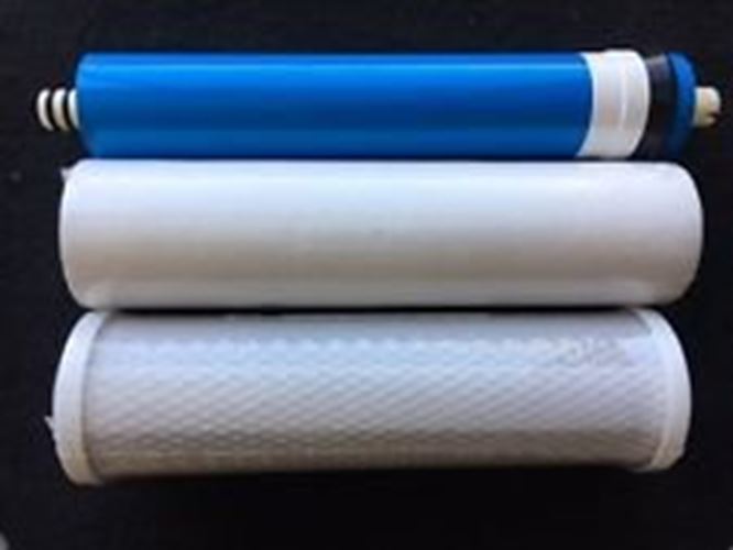 HYDRO LOGIC STEALTH RO100 COMPATIBLE THREE FILTER PACK-100 GPD RO MEMBRANE CARBO