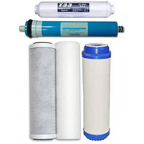 Reverse Osmosis Replacement Filter Set RO Cartridges 5 pcs w/ 50 GPD Membrane
