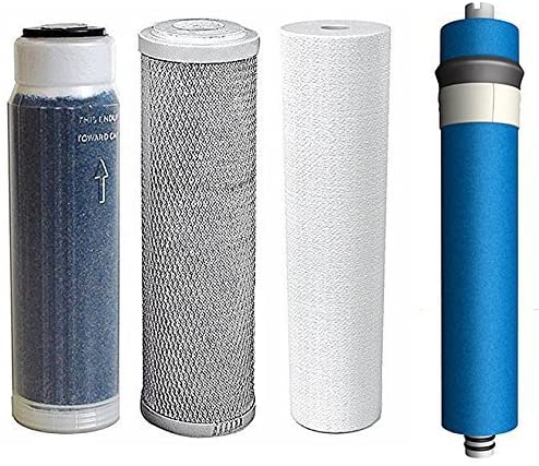 Compatible to Aquatic Life TFC RO Membrane Plus Reverse Osmosis Deionization (RODI) 10" Replacement Filter Kit by CFS