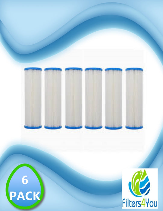 6 Pack of 1m Pleated Sediment Water Filter Cartridges 10"x2.5" Standard Size