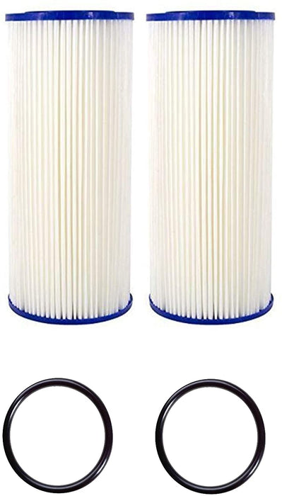 CFS – 2 Pack Water Filters Cartridge Included (2) O-Ring Compatible with W50PEHD, GXWH40L, GE FXHSC, R50-BBSA, R50-BB, WFHDC300 – Sediment Cartridge 10" Filtration System, 30-Micron