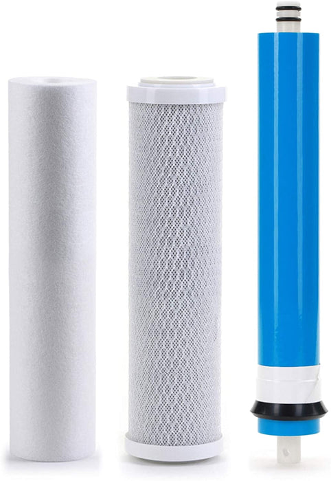 CFS –3 Pack Water Filters Cartridge and Membrane Kit Compatible with RO100 Model – Sediment Water Filter Replacement Cartridge – Whole House Replacement Cartridge 10” Water Filtration System