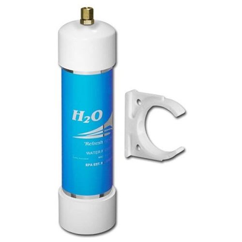 H2O International RC-w-Comp Inline GAC/KDF Icemaker Filter with 1/4 inch Compres