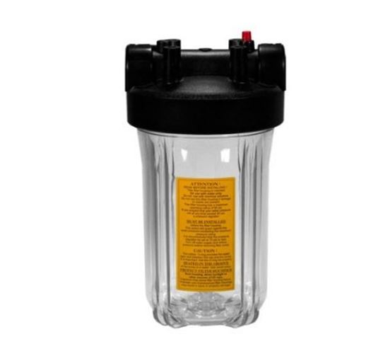 Heavy Duty Clear Full-Flow Big Blue Filter Housing with 3/4" Port & Pressure Rel