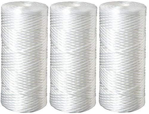 Three 5 Micron Polypropylene String Wound Water Filter Cartridges Compatible wit