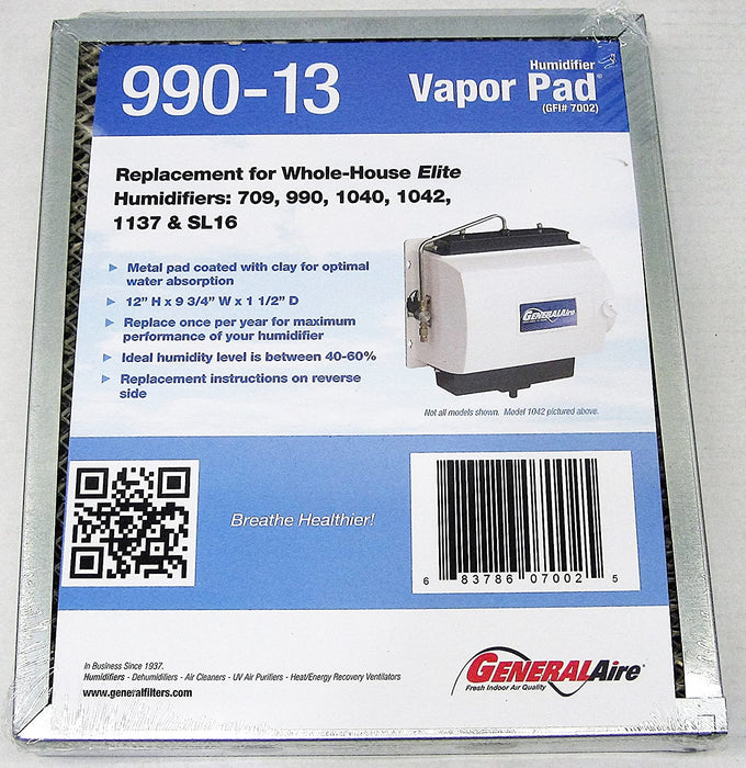 OEM GeneralAire 990-13 Evaporator Pad Media Filter for 709 990 1040 1042 1137 SL16