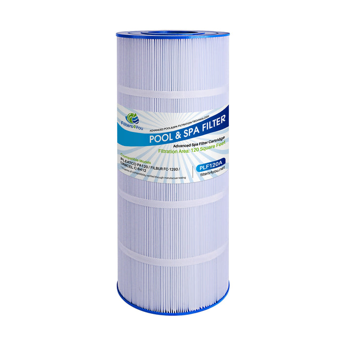 Filters4you- F4Y- PLF120A Pool Filter Replacement for C1200 Series, 120, CX1200RE, PXC125, PA120 & PA120-4, C-8412 Filter Cartridges, 1 pack