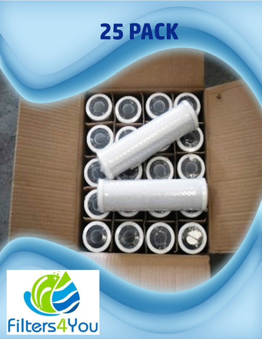 Pack of 25  WPD-110 155750-52 STD 10" Carbon Compatible Filter Cartridges