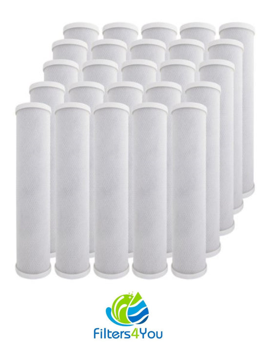 Qty(25) Carbon 5 Micron 10" x 2.5" Water Filters Cartridges/Block/Coconut