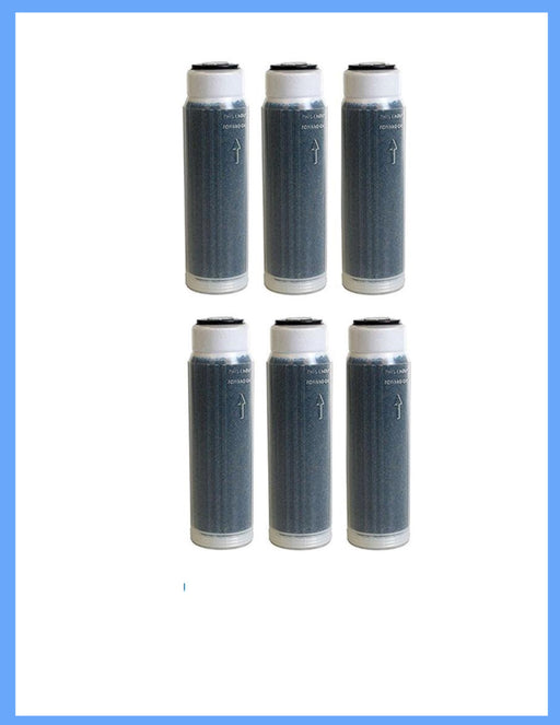 Pack of 6 - Refillable Cartridge w/ RO/DI Color Changing DI Resin | WS-MBDI -10"