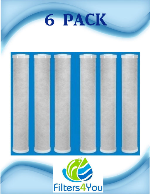 (Package Of 6) Pentek EPM-20 Carbon Block Water Filters (20" x 2-7/8")
