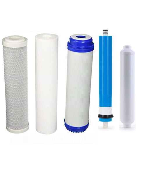 fit Proline Plus 5 Stage Reverse Osmosis Replacement Water Filter Set 50GPD
