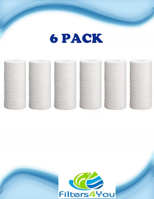 6-PACK of Sediment Water Filter Whole House Big Blue 5 Micron 10"x4.5"