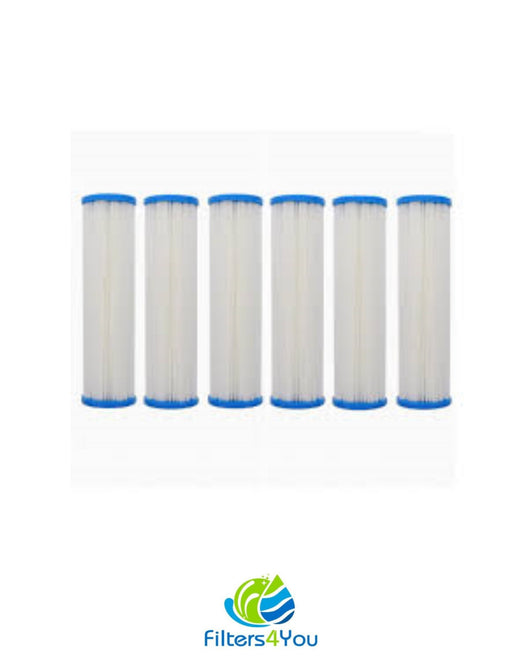 fits Pentek S1 20 Micron Standard 10 x 2.5 Pleated Sediment Water Filter 6 Pack