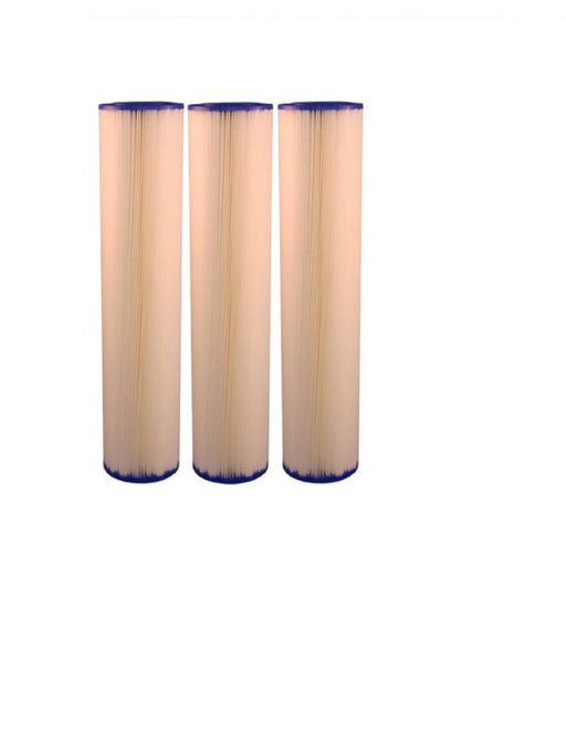 20x4.5 Inch 50 Micron ECP50-20BB Pleated Polyester Sediment Water Filter 3 Pack