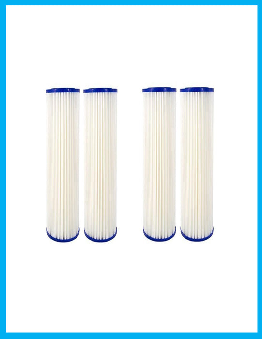 Compatible to Watts Pack of 4 Filters (WPC0.35-975) 9.75"X2.75" 0.35 Micron Pleated Sediment Filters
